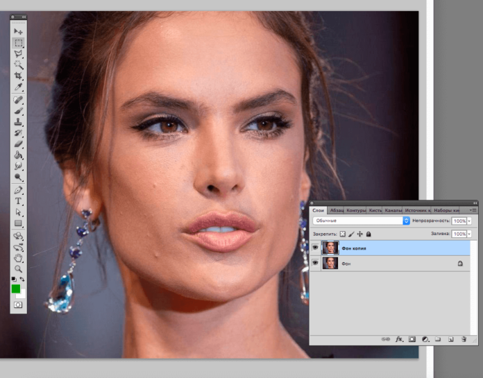 Ретушь лица с сохранением текстуры кожи в фотошопе
