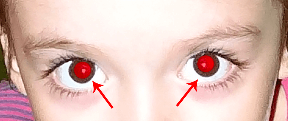 Как сделать красные глаза на фото на айфоне