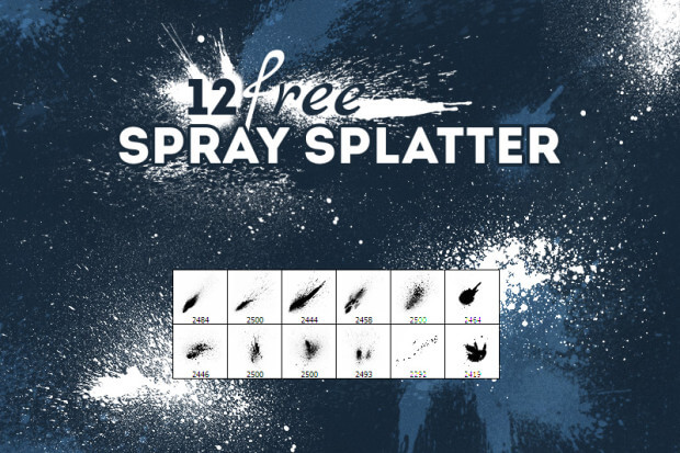 Кисти для имитации брызг краски (Spray Splatter Brush Pack)