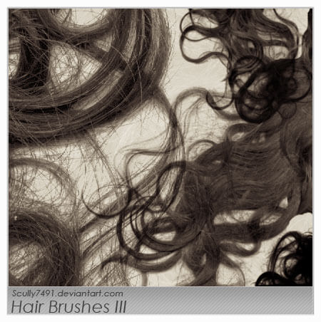 Кисти для рисования прядей волос в Фотошопе