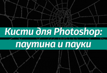Наборы кистей для Фотошопа: Пауки и паутина Наборы кистей для Фотошопа: паутина, пауки