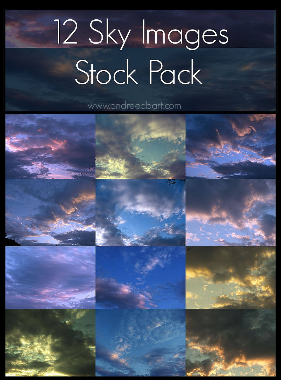Фоны-текстуры с изображением сумеречного неба для Фотошопа