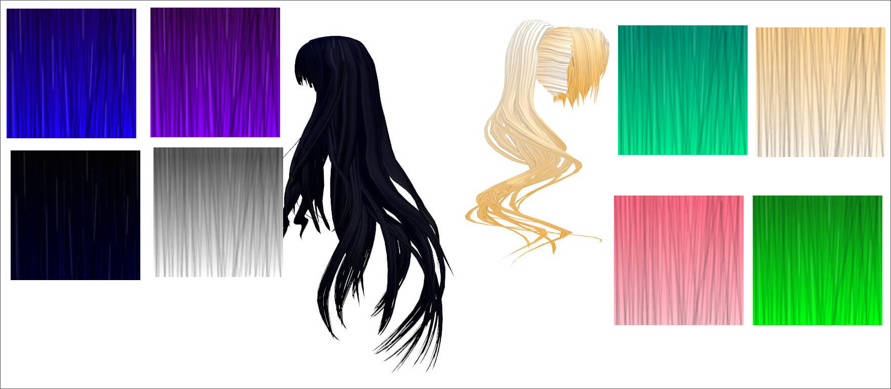 Текстуры для имитации волос в Фотошопе