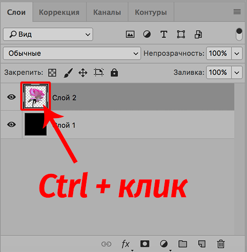 Выделение объекта на слое в Photoshop