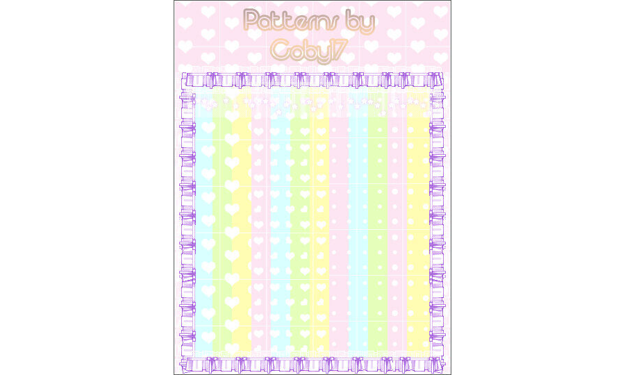 Паттерны для создания нежных фонов с сердечками и кружочками