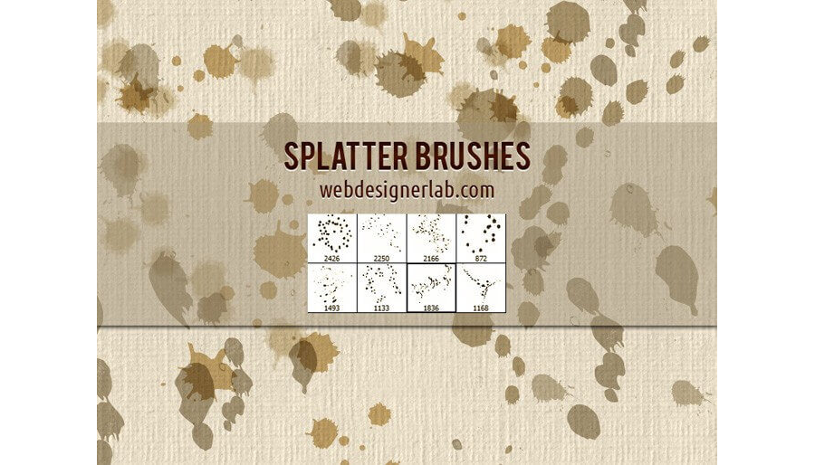 Кисти с кляксами и брызгами