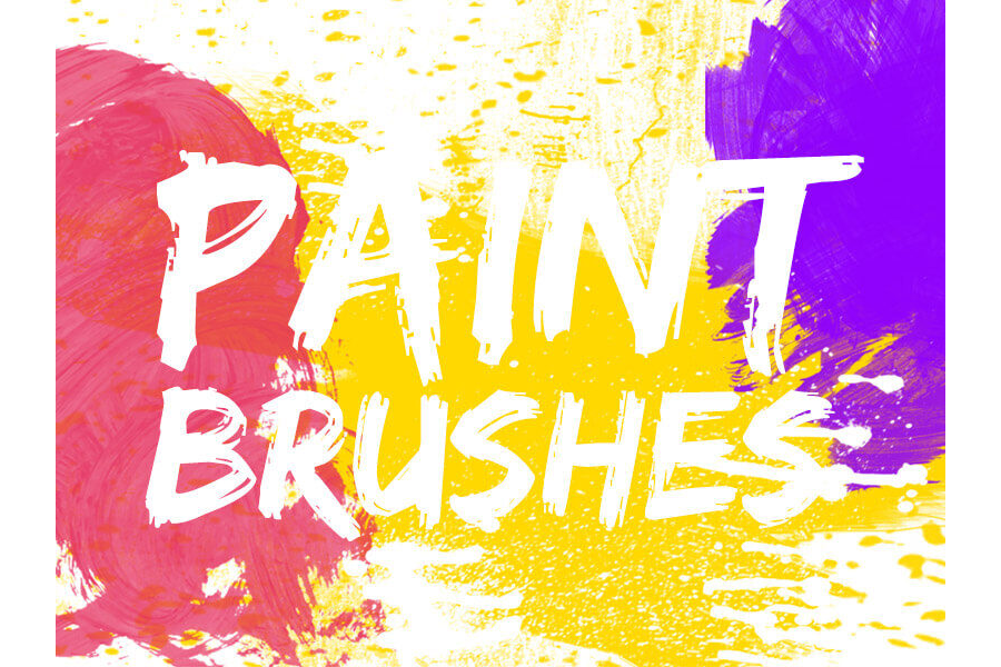 Кисти с художественными мазками и кляксами
