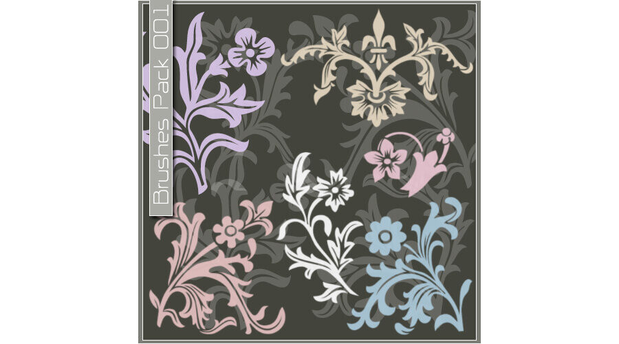 Кисти с узорными цветами