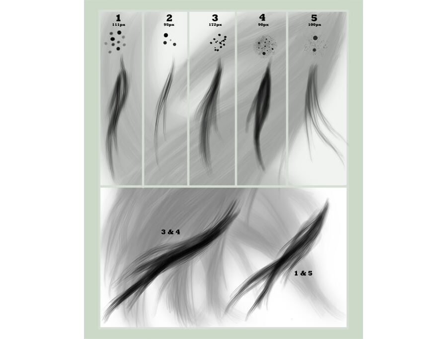 Кисти с волосами