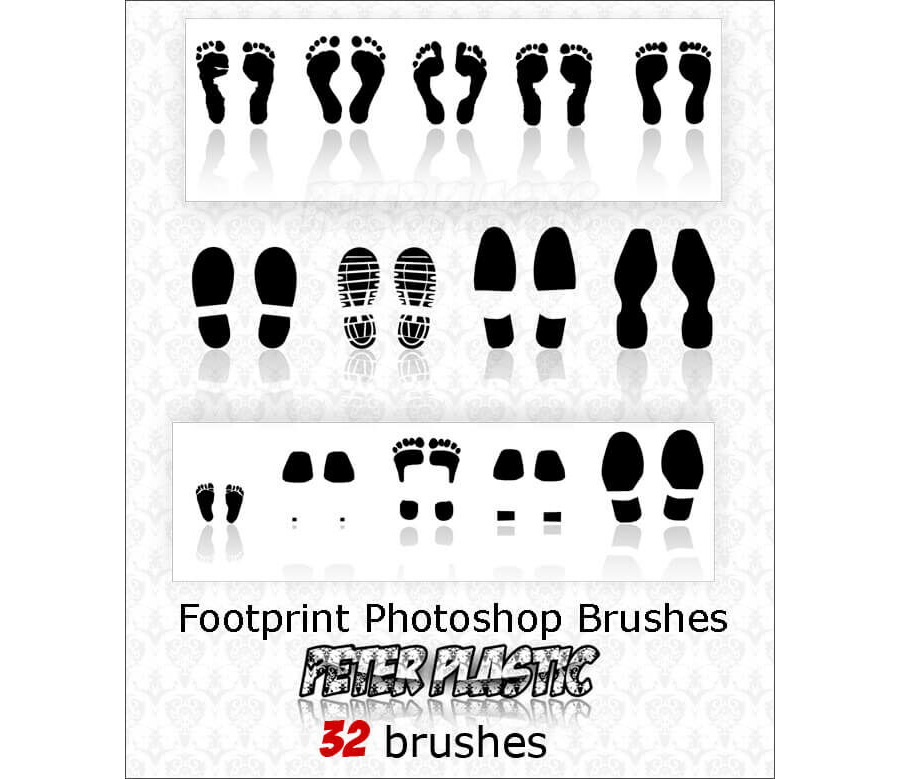 Кисти для рисования человеческих следов