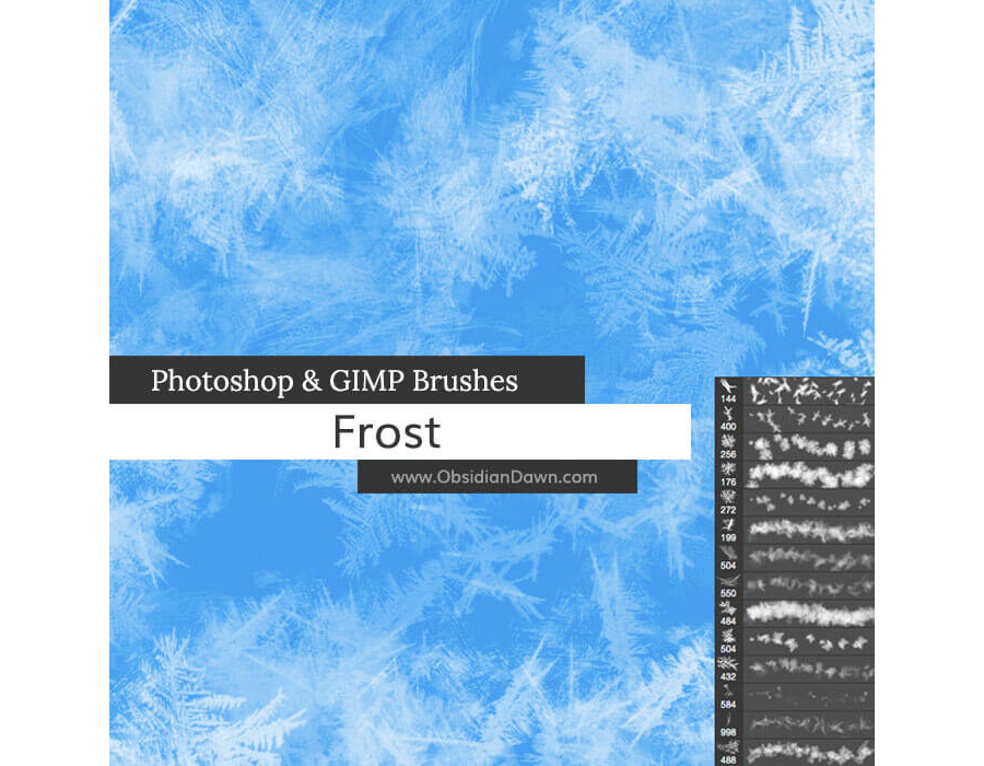 Кисти с морозными узорами