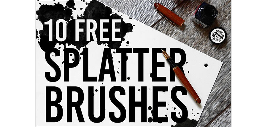 Кисти с брызгами и кляксами