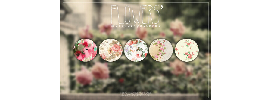 Паттерны с нежными цветами