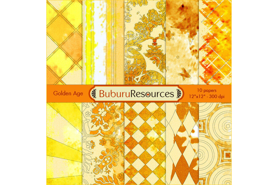 Фоны с имитацией бумаги, отделанной золотом