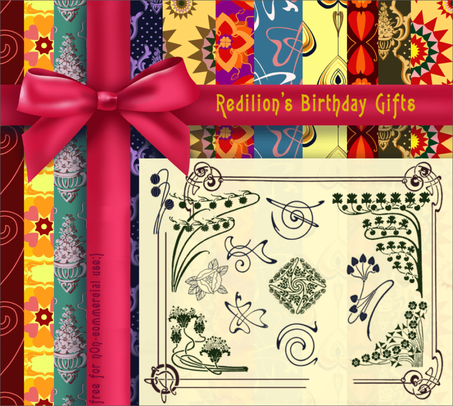 Паттерны для создания фонов ко Дню рождения