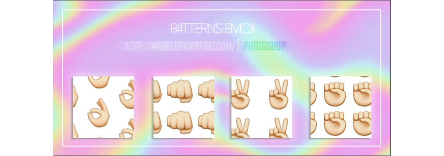 Паттерны для создания фонов со смайликами (руки)