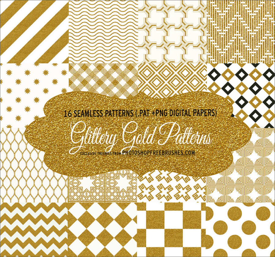 Паттерны для создания фонов с текстурой золотого глиттера