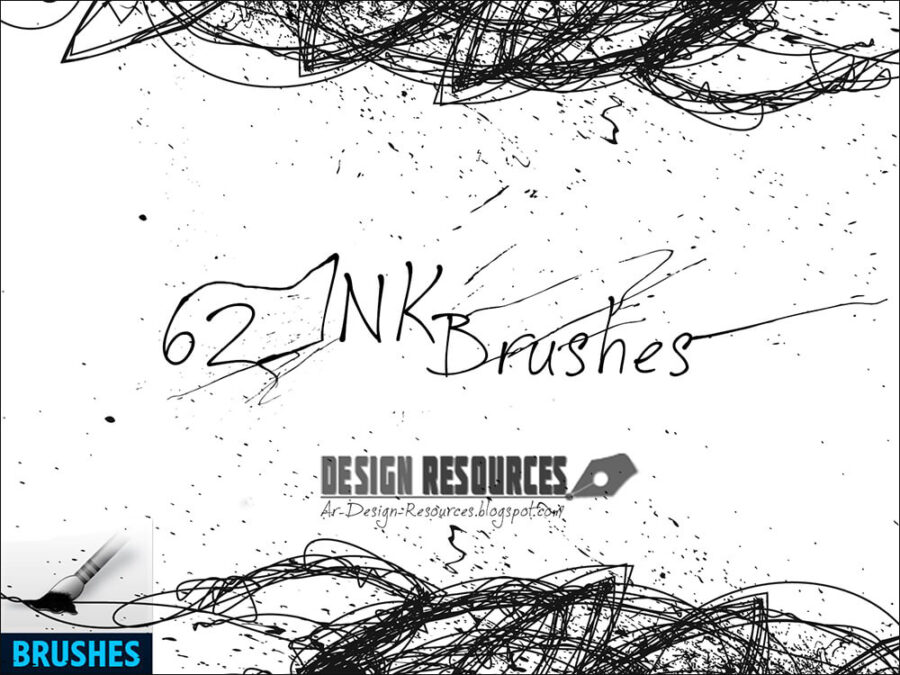 Кисти для рисования мазков и клякс