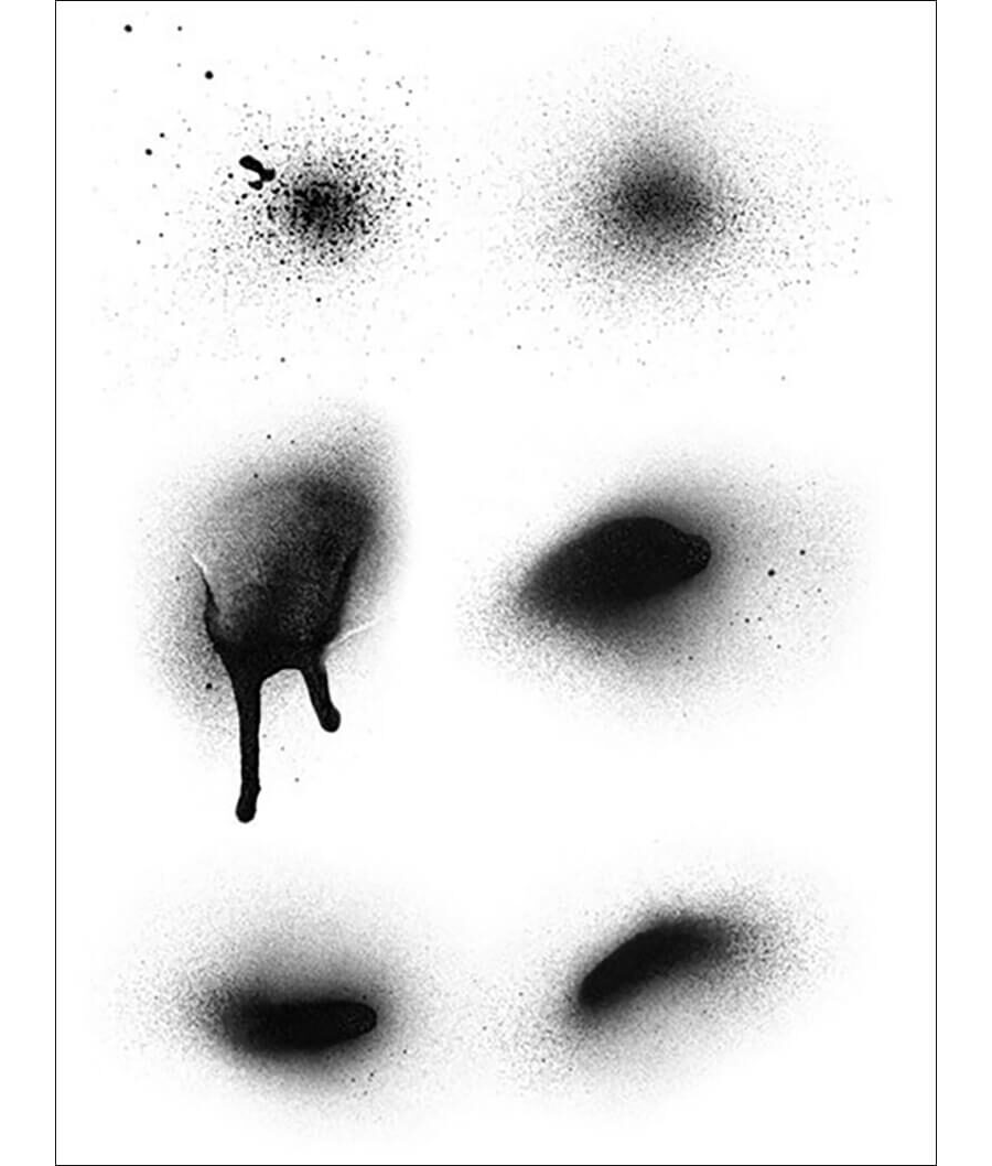 6 кистей для рисования брызг и потеков