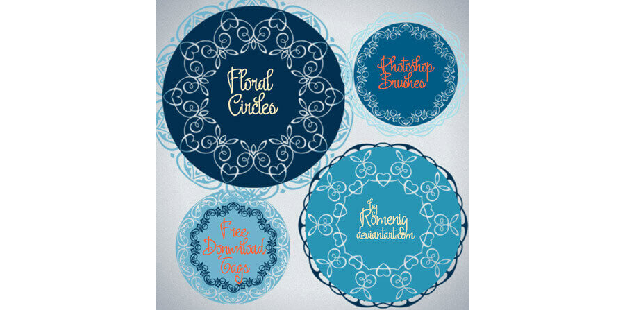 Кисти с цветочными рамками