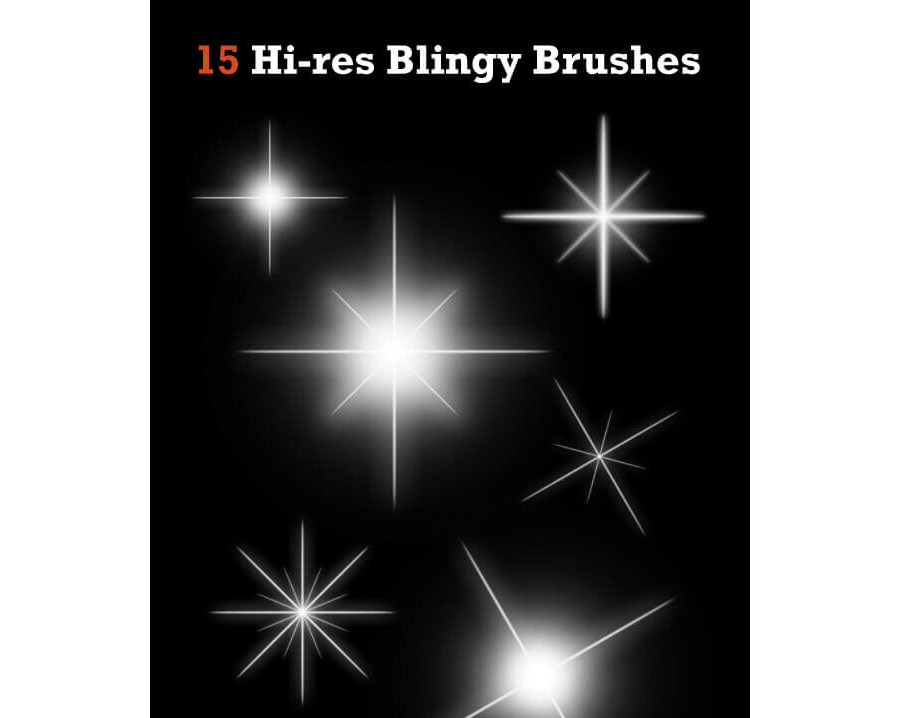 Кисти искр и бликов для украшения и стилизации работ