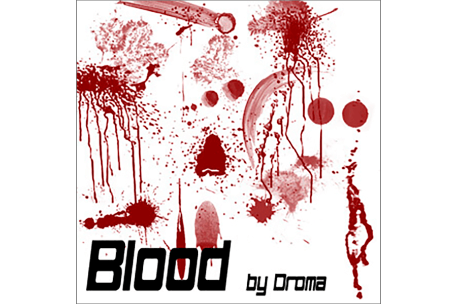 Кисти с пятнами, брызгами и потеками крови