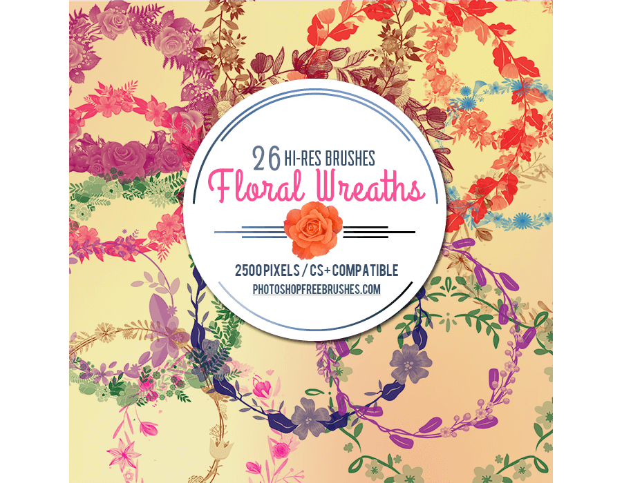 Кисти с цветочными и лиственными рамками