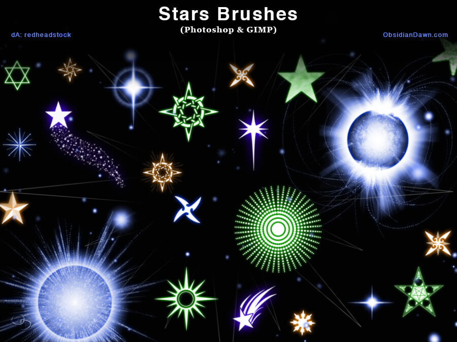 Кисти со звездами и звездочками