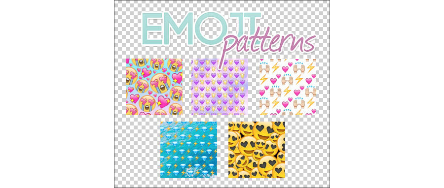 Паттерны для создания фонов с различными смайликами