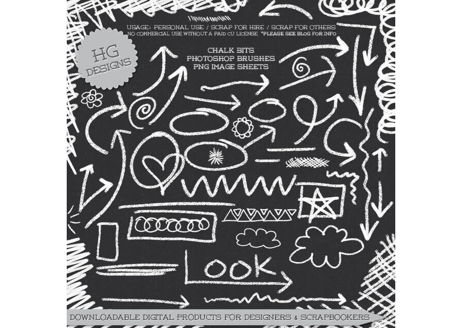 Кисти для создания рисунков мелом