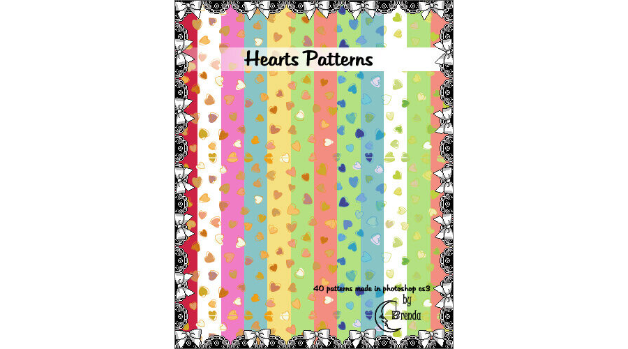 Набор паттернов с сердечками (часть 2)