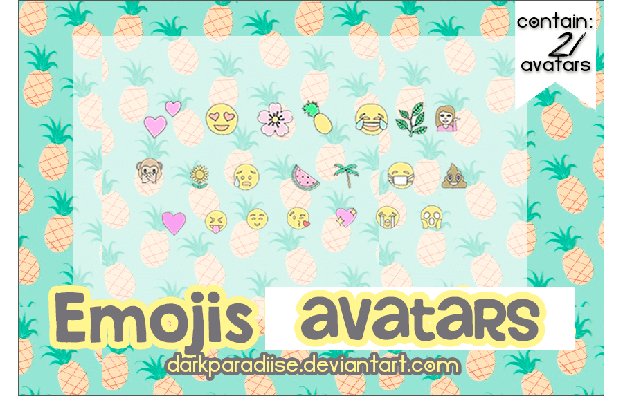 Нарисованные смайлики для создания фонов