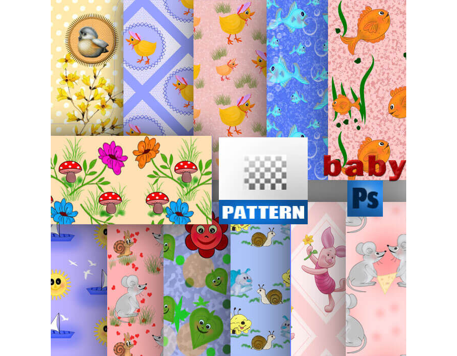 Паттерны для оформления детских фонов
