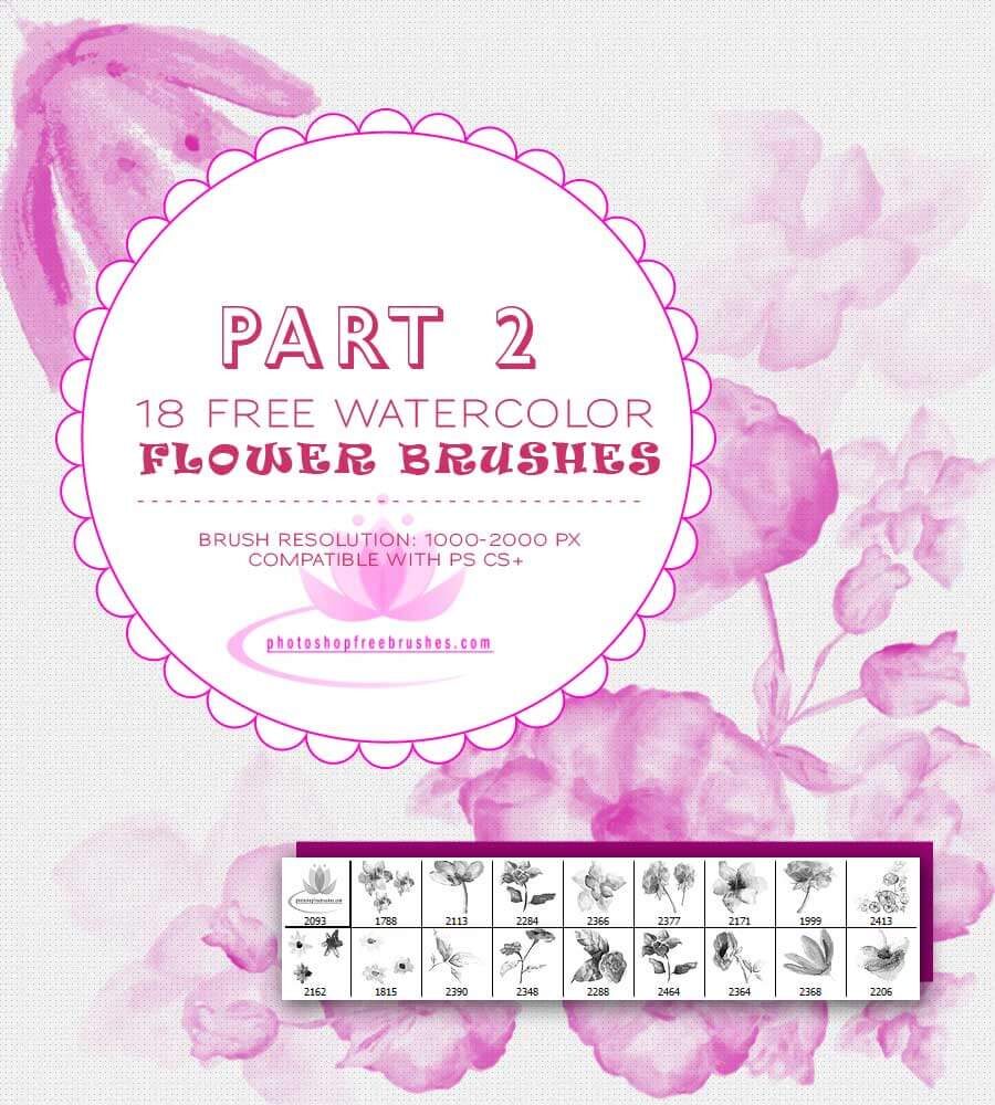 Кисти с акварельными цветами, часть 2