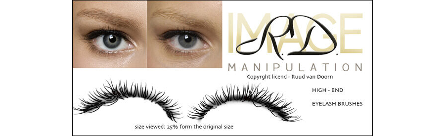 Кисти с правой и левой ресницами