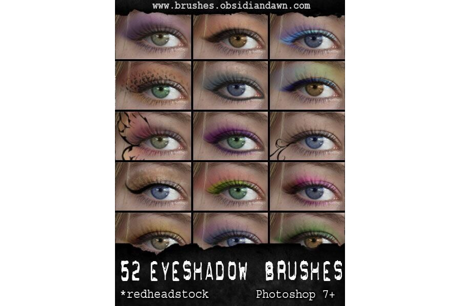 Кисти с различными тенями для глаз