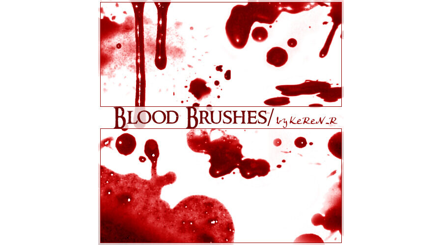 Кисти с кровавыми пятнами