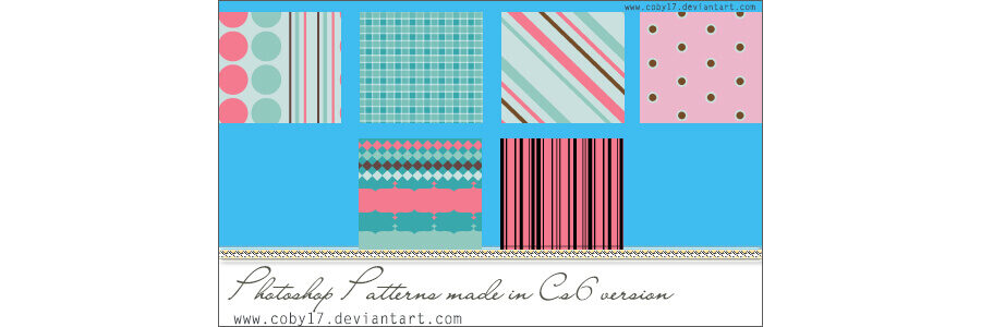 Паттерны с розовыми и голубыми узорами