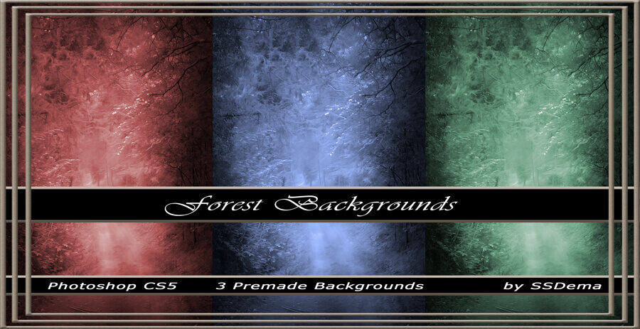 Фон леса в разных оттенках