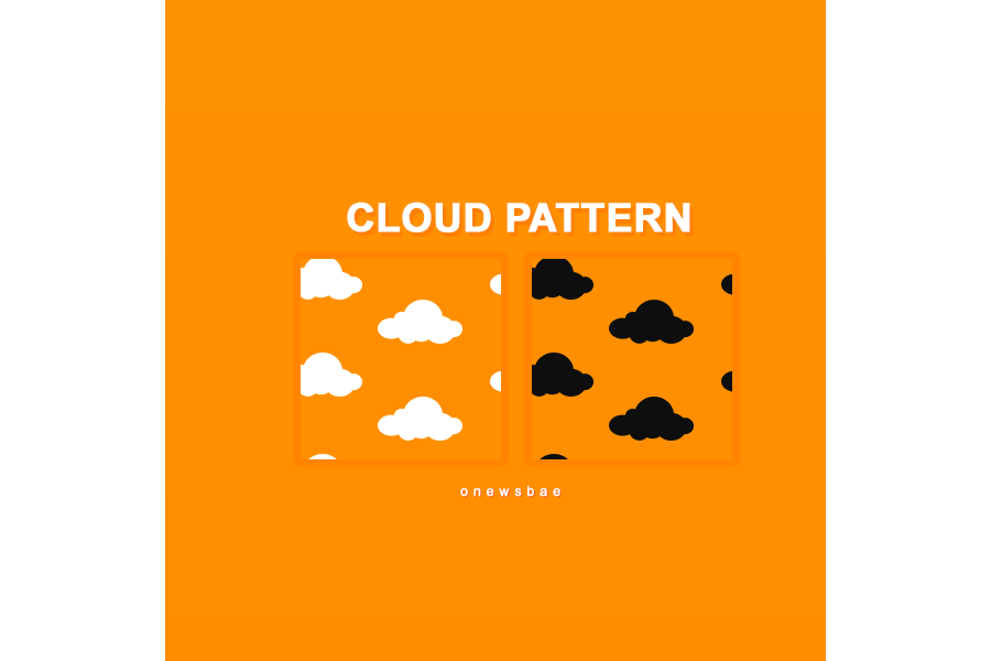 Паттерны для создания фонов с мультяшными облаками