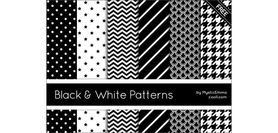 Паттерны для создания черно-белых фонов