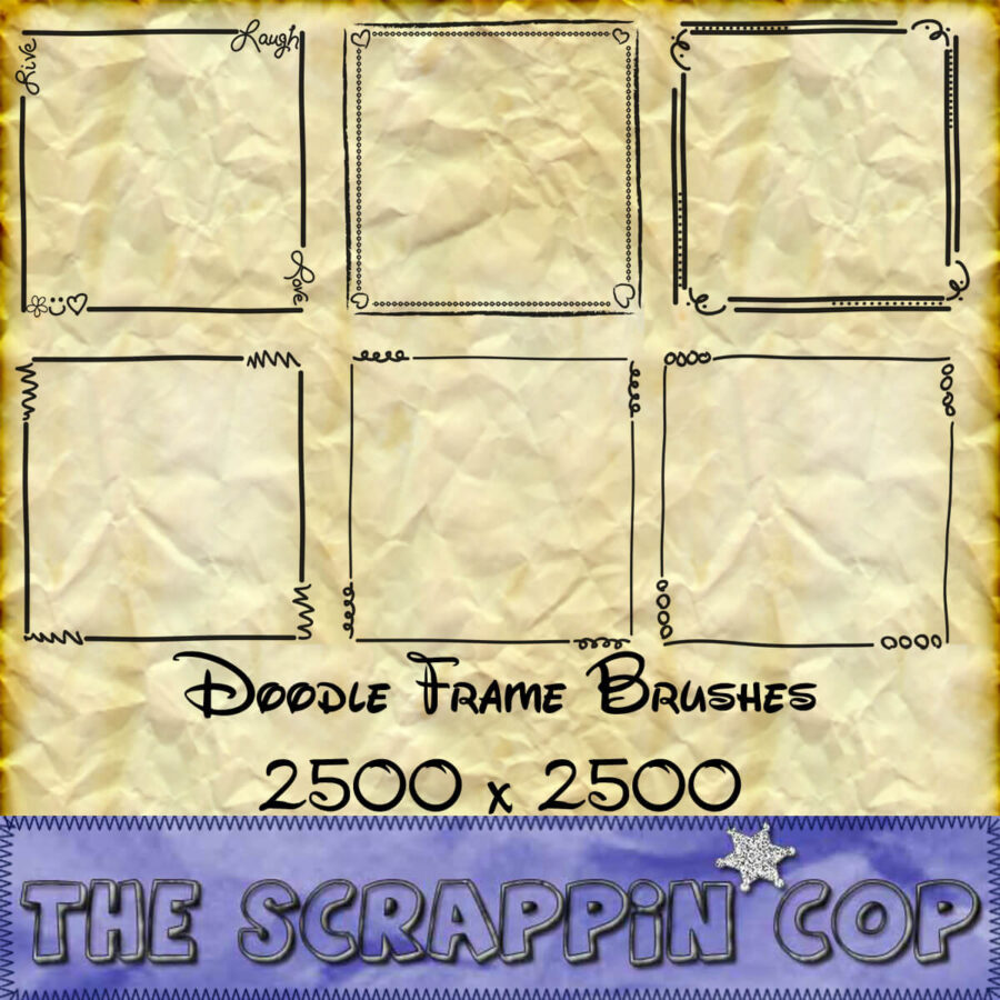 Кисти с мультяшными рамками