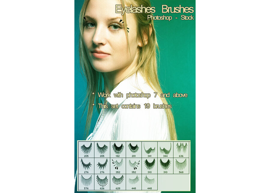 19 кистей для рисования ресниц