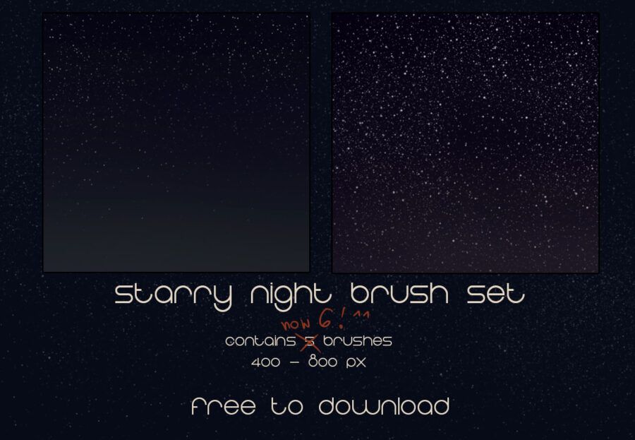 Кисти для рисования ночного звездного неба