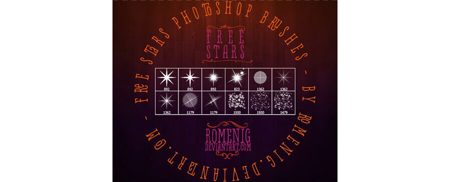 Кисти для рисования звёзд, искр и бликов