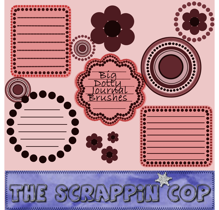 Кисти с рамками для журнальных надписей