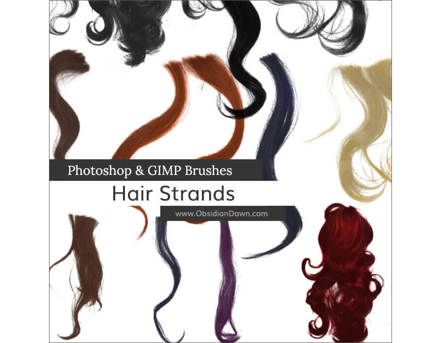 Кисти с волнистыми прядями волос