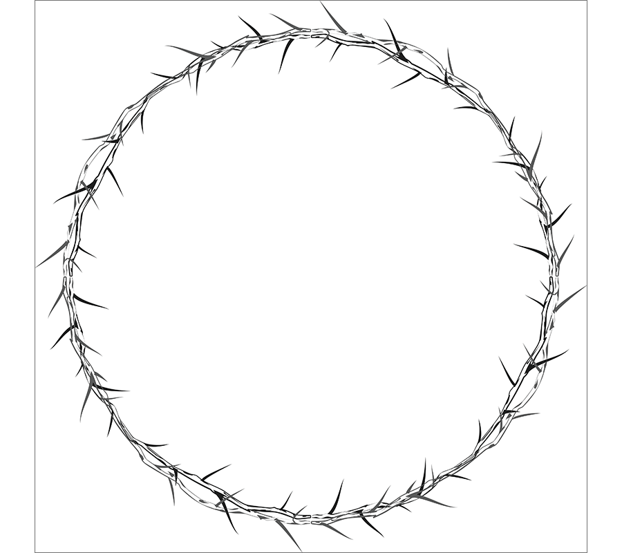 Круглая рамка из шипов