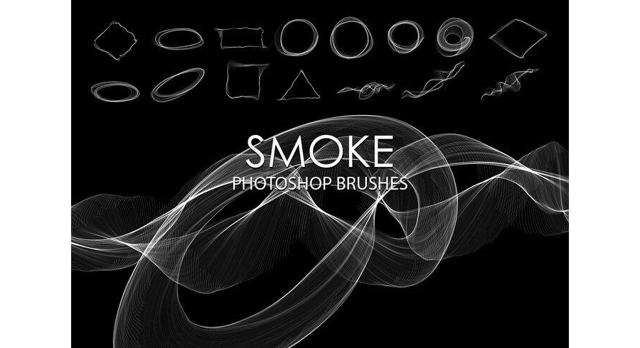 Кисти для рисования геометрических фигур с дымом