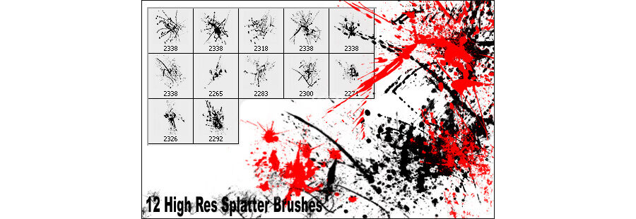 Кисти с брызгами